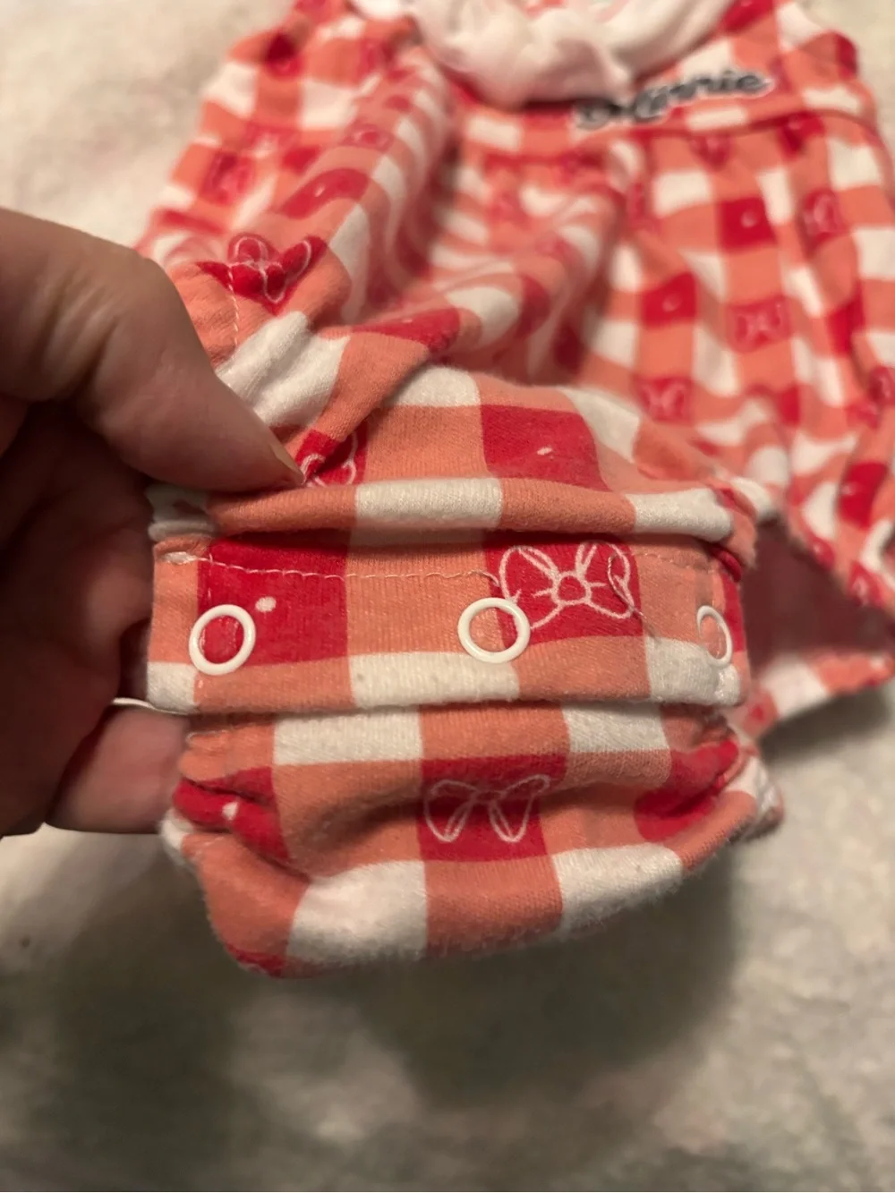 Disney Red and White Gingham Minnie Bubble Romper with Sailor Collar